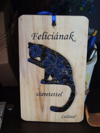 Quilling cica falidísz